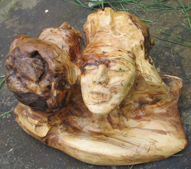 John Clarke  'Reunion', created in 2015, Original Sculpture Wood.