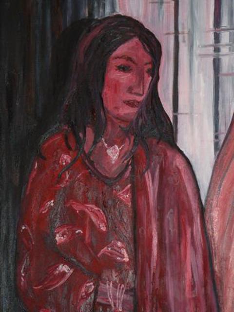 Jaime Hesper  'Waiting', created in 2004, Original Painting Oil.