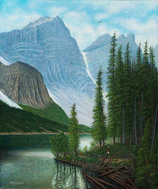 James Hildebrand  'Gone Fishing', created in 2018, Original Painting Oil.