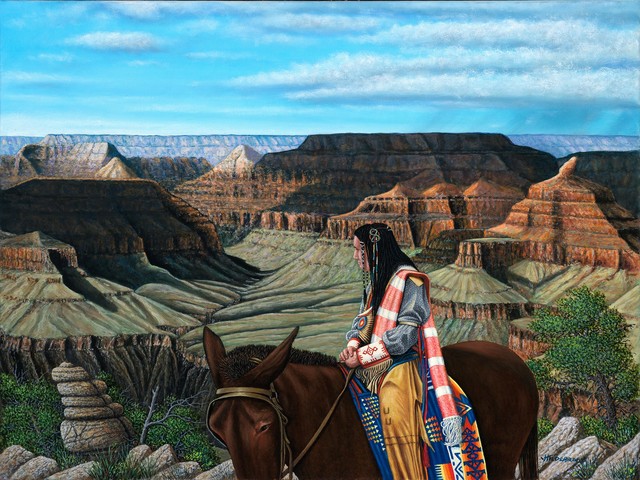 James Hildebrand  'Land Of The Navajo', created in 2016, Original Painting Oil.