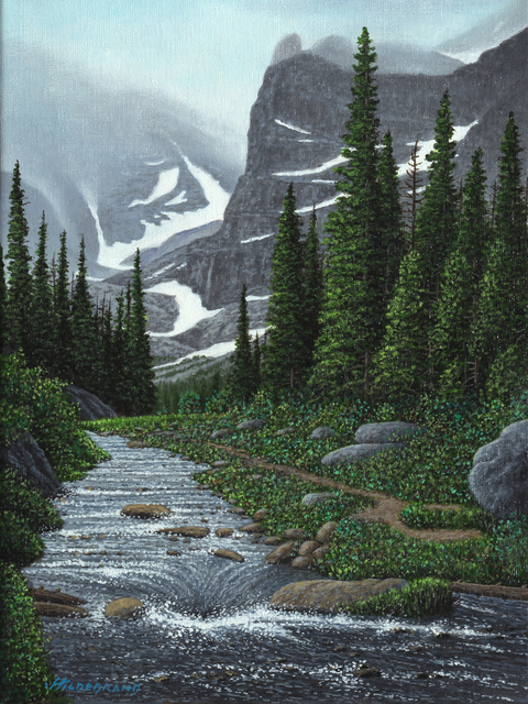 James Hildebrand  'Rocky Mountain Stream', created in 2022, Original Painting Oil.