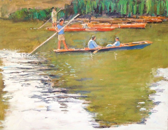 James Bones  'River Scene', created in 2018, Original Painting Acrylic.