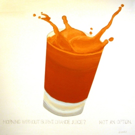 Jim Lively: 'Burnt Orange Juice', 2010 Acrylic Painting, Surrealism. Artist Description:       Acrylic on gallery wrapped canvas ready to hang. Part of the 