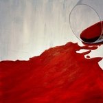 Red Wine Abstract  By Jim Lively