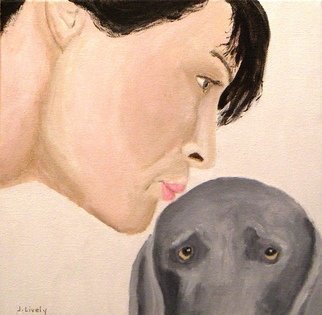 Jim Lively: 'The Girls Make Up', 2009 Acrylic Painting, Dogs.  acrylic on gallery wrapped canvas. Part of the 