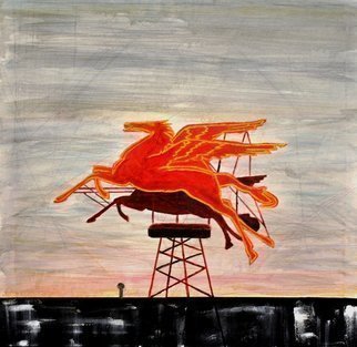 Jim Lively: 'Zin Pegasus', 2014 Other, Surrealism.             Zinfandel Wine, Acrylic and Pencil on canvas. Part of 