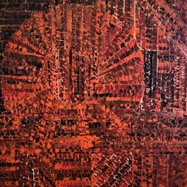 Jim Lively: 'burnt orange majestic', 2019 Acrylic Painting, Abstract. Artist Description: Contemporary, burnt, orange...