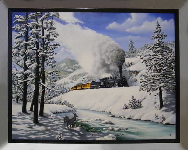 Artist Jimmy Wharton. 'Winter Ride' Artwork Image, Created in 2011, Original Watercolor. #art #artist