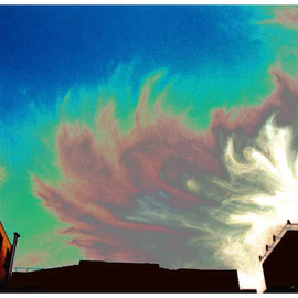 Joan Shannon: 'Coloured sky in Dublin', 2011 Color Photograph, Landscape. Artist Description:  building, sky, colour, color     ...