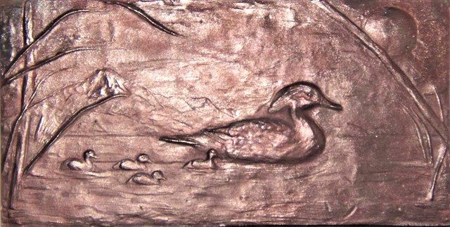 Artist Joe Jumalon. 'Ducklings' Artwork Image, Created in 2019, Original Sculpture Bronze. #art #artist