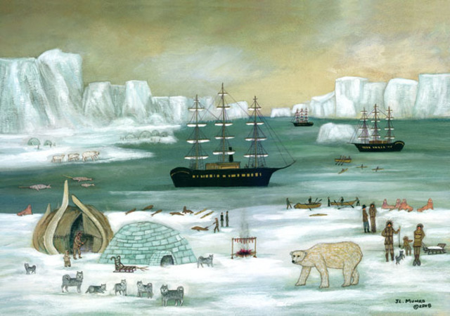 Janet Munro  'ARCTIC WHALERS', created in 2008, Original Painting Other.