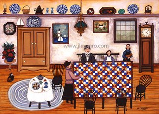 Janet Munro: 'Cape Cod Quilters', 2015 , Americana.  Cape Cod QuiltersThese certified archival giclee reproductions are made with the most advanced technology. They retain the minute detail, subtle tints, blends and feel of the original painting - and are of the same high quality as gicle prints being shown in major museums and galleries, such as The Metropolitan...