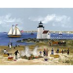 Clam Bake at Brant Point, Nantucket By Janet Munro