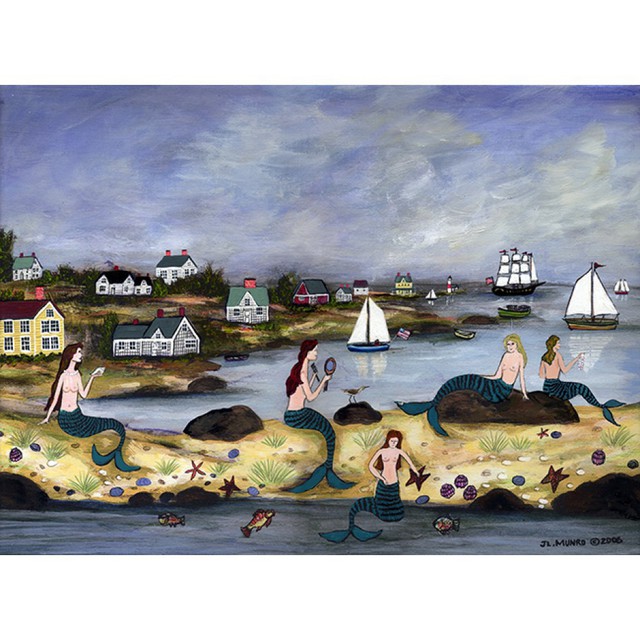 Janet Munro  'Mermaid Island', created in 2015, Original Painting Other.