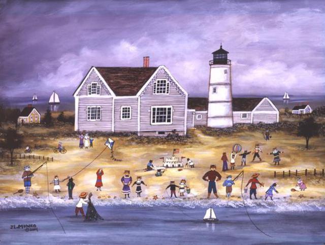 Janet Munro  'SANDY NECK LIGHT HOUSE', created in 2005, Original Painting Other.