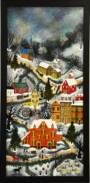 Artist Janet Munro. 'Winter In New England' Artwork Image, Created in 1983, Original Painting Other. #art #artist