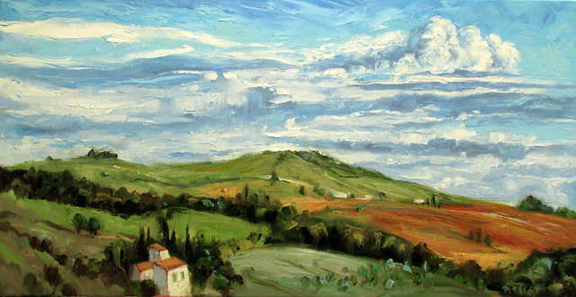 John Maurer  'A Tuscan Sky', created in 2017, Original Painting Acrylic.