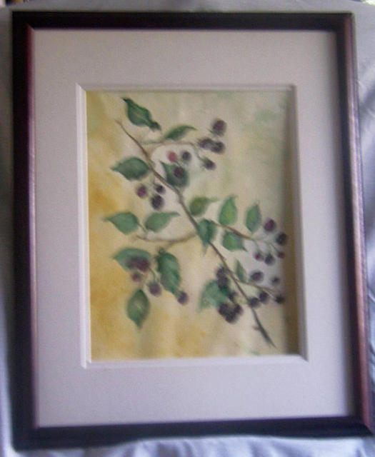 Joanna Batherson  'Blackberries', created in 2003, Original Watercolor.