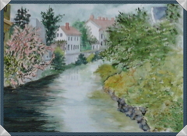 Joanna Batherson  'Small Stream In Austria', created in 2015, Original Watercolor.