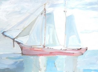 Joanna Glazer: 'Freedom Adventures', 2012 Acrylic Painting, Portrait.  Boat, Ship   ...
