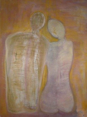 Joanna A. Rytel: 'In the arms of the white angel', 2007 Oil Painting, Abstract Figurative. 