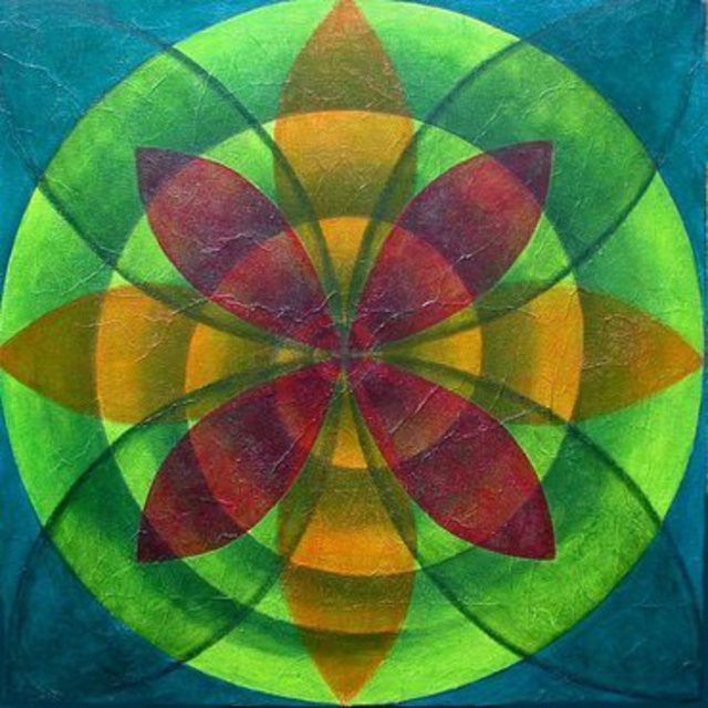 Joanne Wedding  'Fragmented Flower', created in 2006, Original Painting Acrylic.