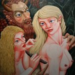 satyr and nymphs By Joao Werner