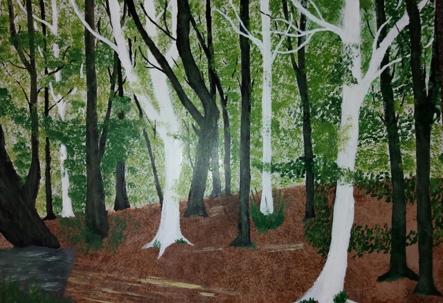 Joe Scotland  'Forest Of Angels', created in 2017, Original Painting Acrylic.