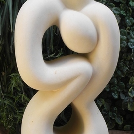 Joe Xuereb: 'comfort', 2015 Stone Sculpture, Love. Artist Description: Two loving figures are in total comfort, one against the other. Sculpture hand carved from the Malta limestone  Globigerina ...