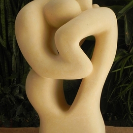 Joe Xuereb: 'enamoured', 2015 Limestone Sculpture, Love. Artist Description: Two loving figures in complete closeness, comforting loving each other. Hand carved from Malta limestone material  globigerina ...