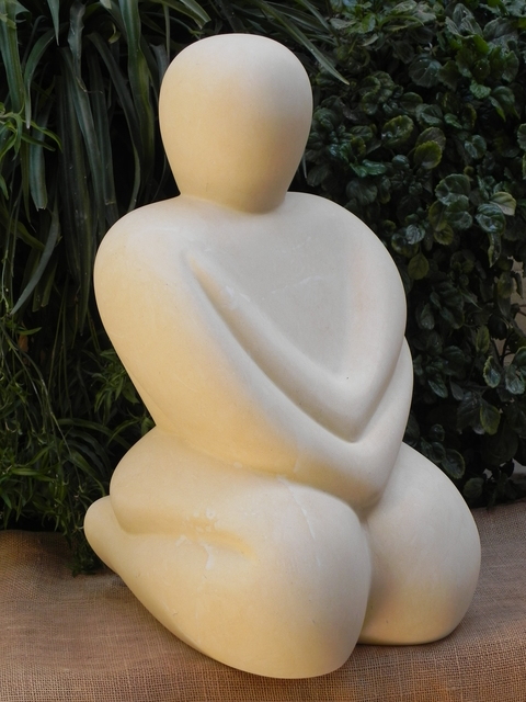 Joe Xuereb  'Goddess Of Peace', created in 2019, Original Sculpture Stone.