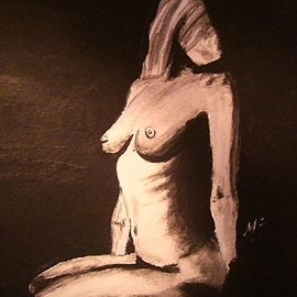 Maria Rosales: 'jena', 2010 Acrylic Painting, nudes. 