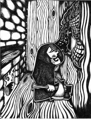 John Bonnel: 'bcool', 2011 Pen Drawing, Music. 