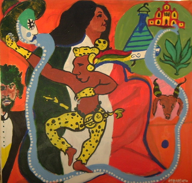 John Barbato  'Miss Mexico', created in 2007, Original Painting Acrylic.