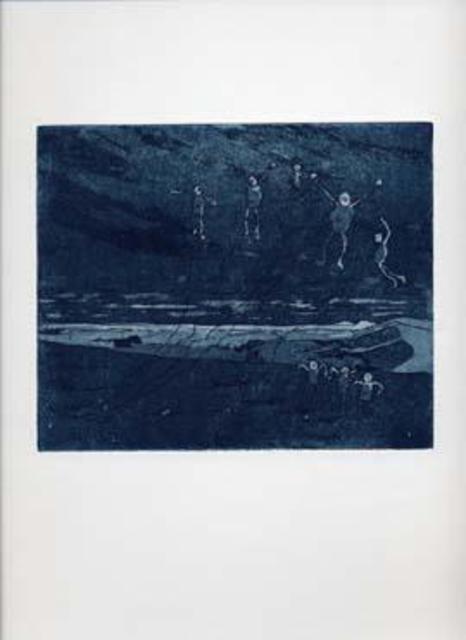 John Booth  'Dream Of Flying Men', created in 2015, Original Printmaking Etching.