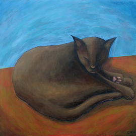 John Cielukowski Artwork Sleeping Cat, 2015 , Other