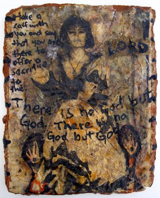John Douglas: 'Love Amulets of the Clumsy Duchess', 1997 Mixed Media, People.  photography, ink, acrylic paint, semen, urine, boiled newspaper ...