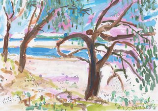 John Douglas: 'elliot heads', 2015 Other Painting, Beach. Elliot Heads, Queensland, Australia.Gouache and pen on paper. From life. ...