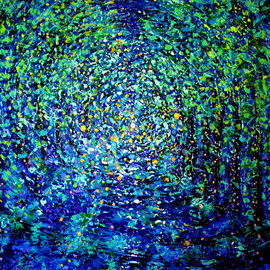 John E Metcalfe Artwork Illumination, 2015 Acrylic Painting, Impressionism