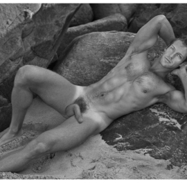 John Falocco: 'levi on the beach', 2020 Digital Photograph, Nudes. Artist Description: 16x20 Print on 22x17 Fiber Base Paper...