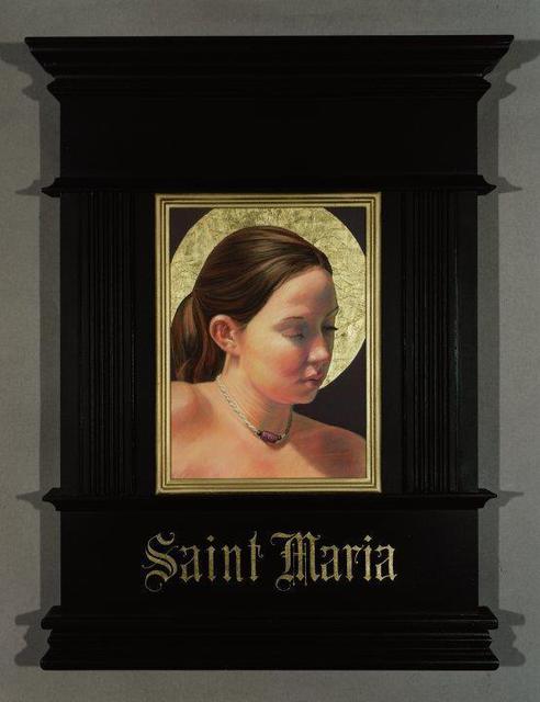 Artist John Hunn. 'SAINT MARIA' Artwork Image, Created in 2012, Original Painting Oil. #art #artist