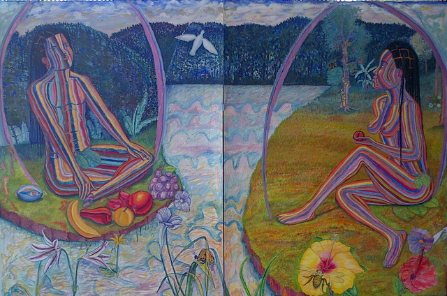 John Powell  'Adam And Eve ', created in 2014, Original Painting Other.
