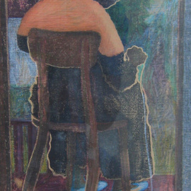 Lady Knitting Giclee By John Powell
