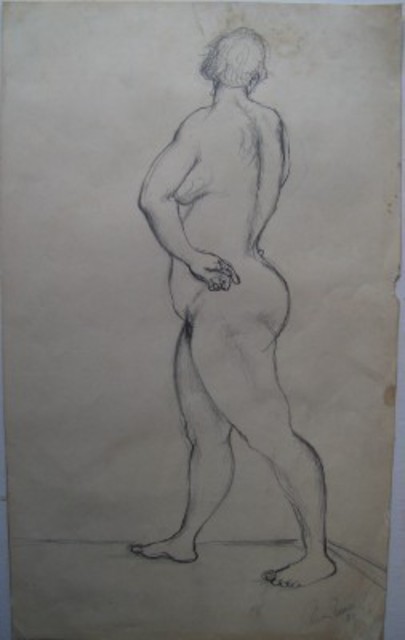 John Powell  'Nude 4', created in 1990, Original Printmaking Lithography.