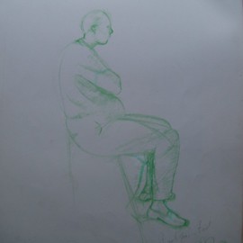 John Powell: 'Time Passes 17', 1992 Other Drawing, Figurative. Artist Description:  From time series; ...