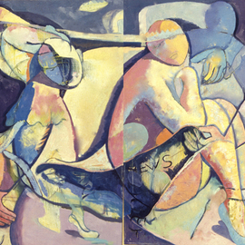 Time Passes Diptych By John Powell