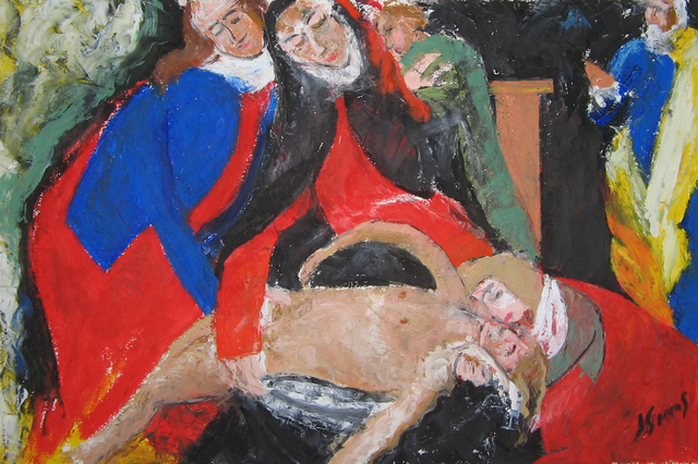 John Sims  'Lamentation On The Death Of A Small Christ', created in 2011, Original Mixed Media.
