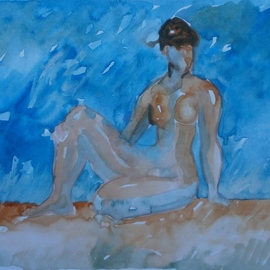 girl on a beach in my head By John Sims