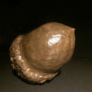 James Johnson: 'Acorn', 2019 Other Sculpture, Abstract. This is a sculpture created for a show proposal Sculpture for the Blind in the spirit of Constantin Brancusi.  Crafted bronze- fill epoxy over aarmature.  Fingerprints are visible.  The patina is from Liver of Sulphur. ...