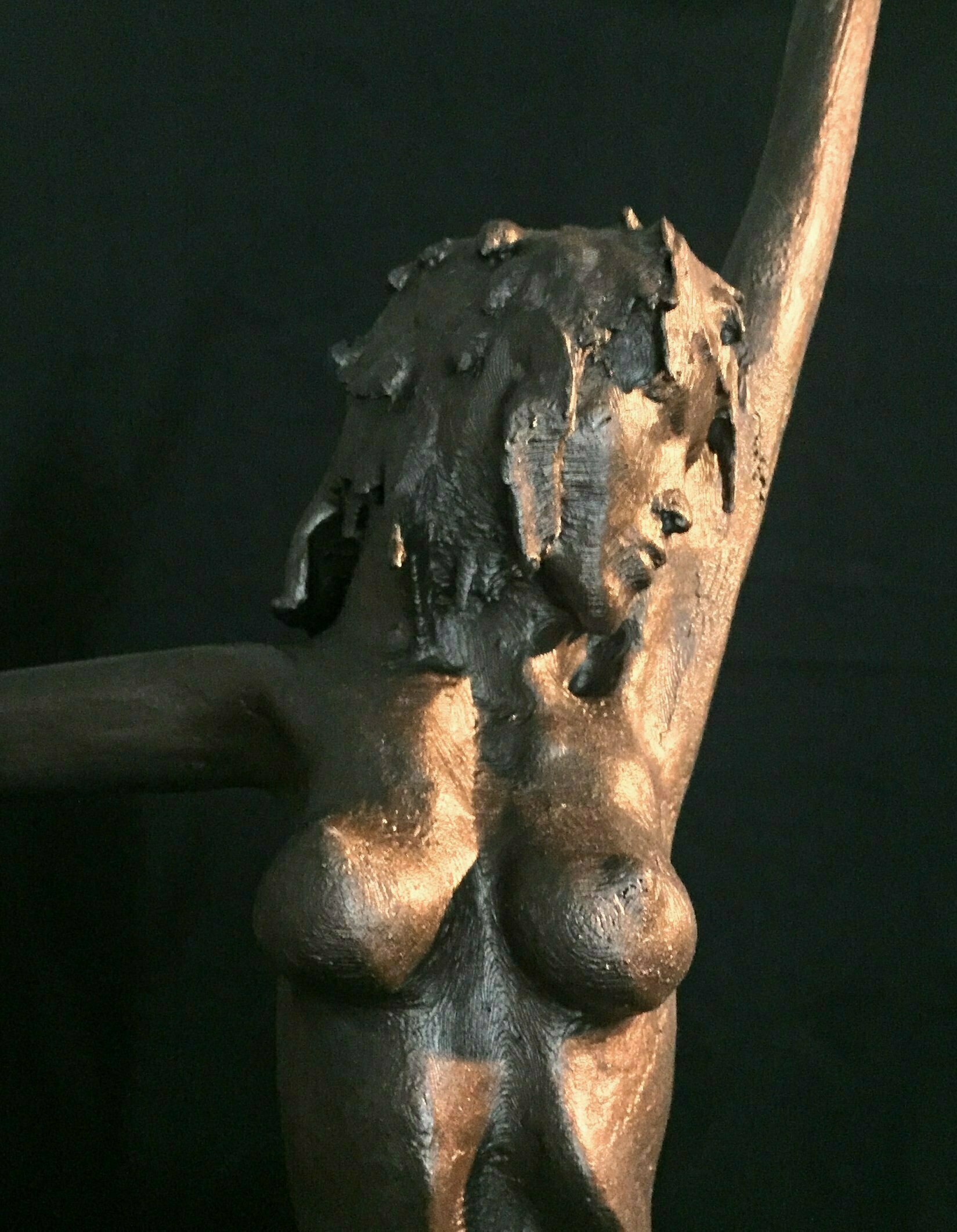 James Johnson: 'RAIN 2nd edition', 2020 Other Sculpture, Nudes. Free shipping within the continental USA.  She was created using a cold cast coating method where bronze powder is incorporated into another media.  The patina is created using liver of sulfur.  Limited edition of 150 with an artistaEURtms mark, date, and number.  Each piece may appear slightly different with ...